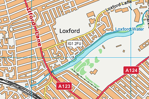 IG1 2FU map - OS VectorMap District (Ordnance Survey)