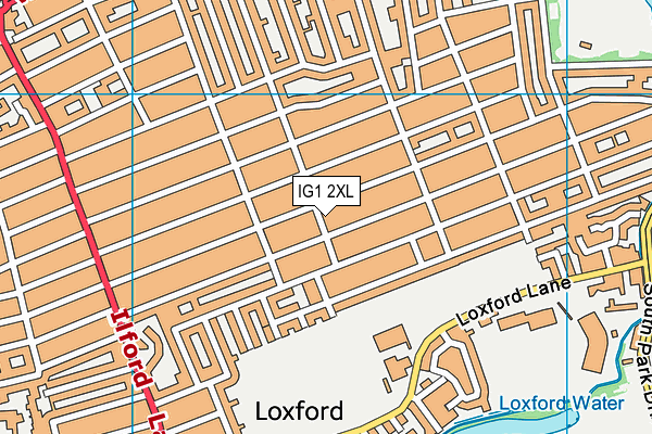 IG1 2XL map - OS VectorMap District (Ordnance Survey) IG1 2XL map - OS VectorMap District (Ordnance Survey)