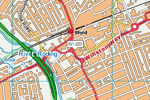 IG1 2ZD map - OS VectorMap District (Ordnance Survey) IG1 2ZD map - OS VectorMap District (Ordnance Survey)