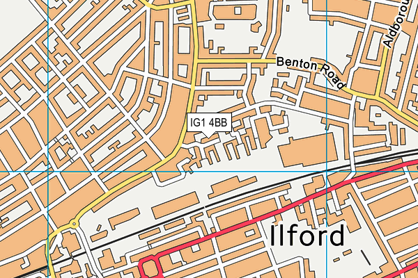 IG1 4BB map - OS VectorMap District (Ordnance Survey) IG1 4BB map - OS VectorMap District (Ordnance Survey)