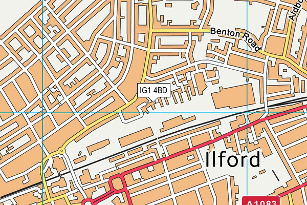 IG1 4BD map - OS VectorMap District (Ordnance Survey) IG1 4BD map - OS VectorMap District (Ordnance Survey)