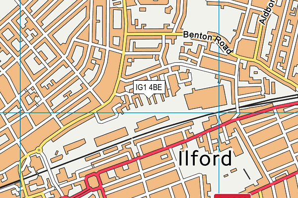 IG1 4BE map - OS VectorMap District (Ordnance Survey) IG1 4BE map - OS VectorMap District (Ordnance Survey)