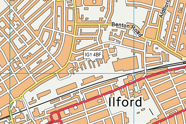IG1 4BF map - OS VectorMap District (Ordnance Survey) IG1 4BF map - OS VectorMap District (Ordnance Survey)