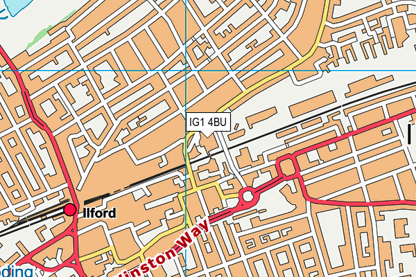 IG1 4BU map - OS VectorMap District (Ordnance Survey) IG1 4BU map - OS VectorMap District (Ordnance Survey)