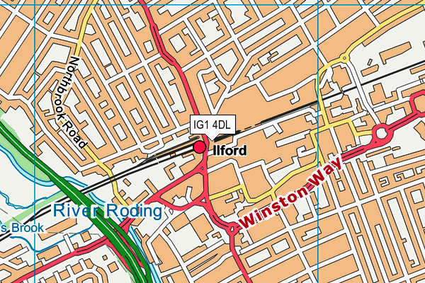 IG1 4DL map - OS VectorMap District (Ordnance Survey) IG1 4DL map - OS VectorMap District (Ordnance Survey)