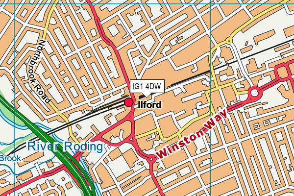 IG1 4DW map - OS VectorMap District (Ordnance Survey) IG1 4DW map - OS VectorMap District (Ordnance Survey)