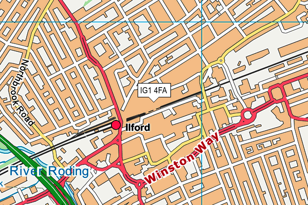 IG1 4FA map - OS VectorMap District (Ordnance Survey) IG1 4FA map - OS VectorMap District (Ordnance Survey)