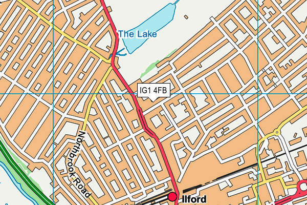 IG1 4FB map - OS VectorMap District (Ordnance Survey) IG1 4FB map - OS VectorMap District (Ordnance Survey)