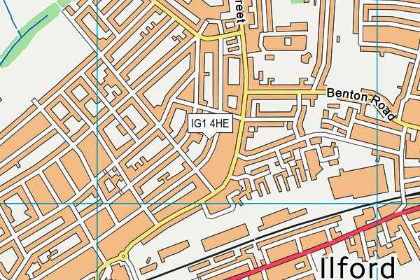 IG1 4HE map - OS VectorMap District (Ordnance Survey) IG1 4HE map - OS VectorMap District (Ordnance Survey)