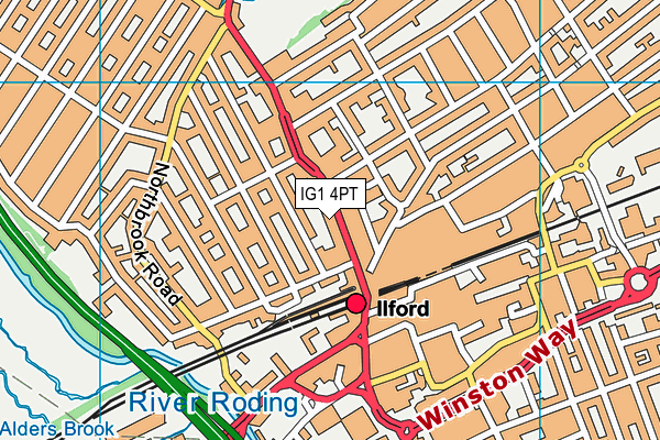IG1 4PT map - OS VectorMap District (Ordnance Survey) IG1 4PT map - OS VectorMap District (Ordnance Survey)