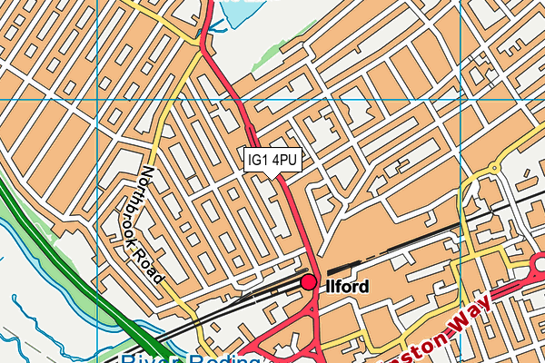 IG1 4PU map - OS VectorMap District (Ordnance Survey) IG1 4PU map - OS VectorMap District (Ordnance Survey)