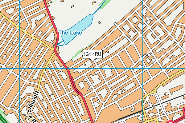 IG1 4RU map - OS VectorMap District (Ordnance Survey) IG1 4RU map - OS VectorMap District (Ordnance Survey)