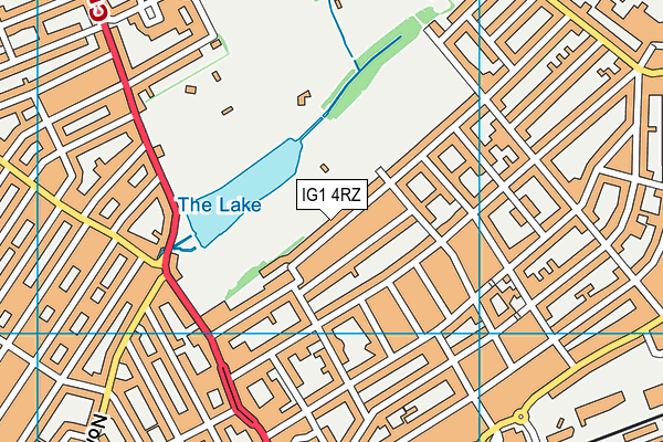 IG1 4RZ map - OS VectorMap District (Ordnance Survey) IG1 4RZ map - OS VectorMap District (Ordnance Survey)
