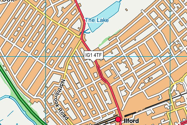 IG1 4TF map - OS VectorMap District (Ordnance Survey) IG1 4TF map - OS VectorMap District (Ordnance Survey)