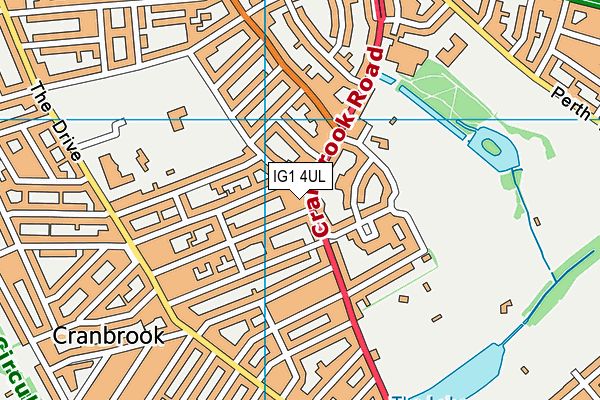 IG1 4UL map - OS VectorMap District (Ordnance Survey) IG1 4UL map - OS VectorMap District (Ordnance Survey)