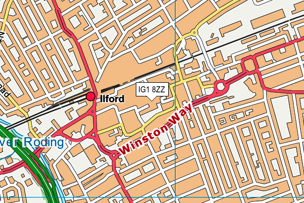 IG1 8ZZ map - OS VectorMap District (Ordnance Survey) IG1 8ZZ map - OS VectorMap District (Ordnance Survey)