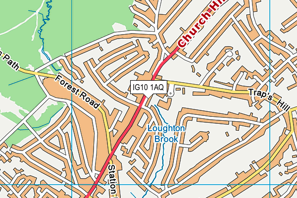 IG10 1AQ map - OS VectorMap District (Ordnance Survey) IG10 1AQ map - OS VectorMap District (Ordnance Survey)