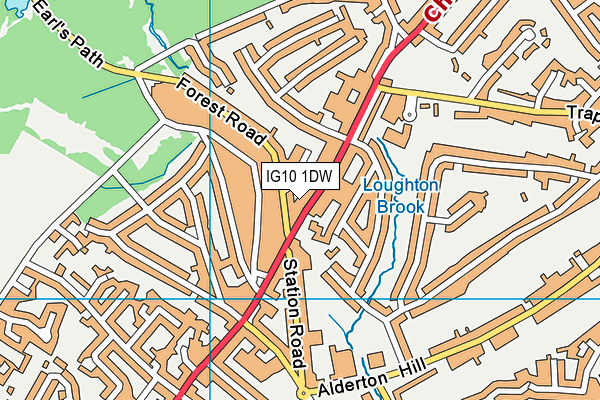 IG10 1DW map - OS VectorMap District (Ordnance Survey) IG10 1DW map - OS VectorMap District (Ordnance Survey)