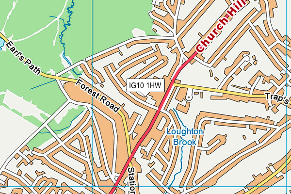 IG10 1HW map - OS VectorMap District (Ordnance Survey) IG10 1HW map - OS VectorMap District (Ordnance Survey)