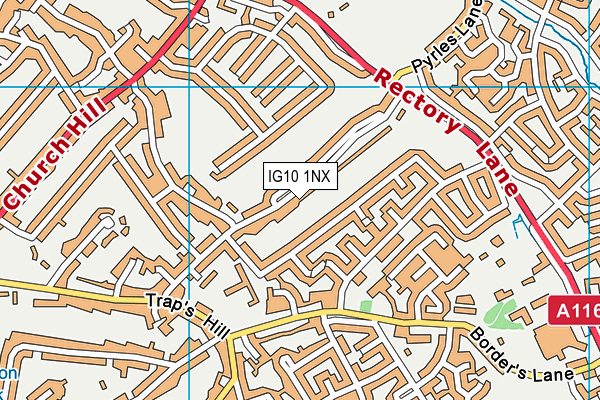 IG10 1NX map - OS VectorMap District (Ordnance Survey) IG10 1NX map - OS VectorMap District (Ordnance Survey)