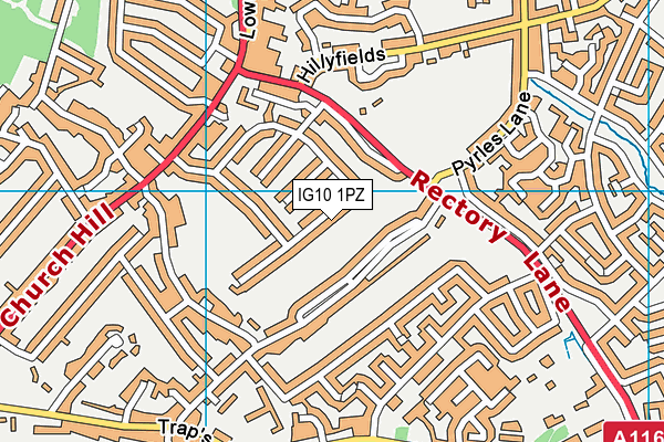 IG10 1PZ map - OS VectorMap District (Ordnance Survey) IG10 1PZ map - OS VectorMap District (Ordnance Survey)