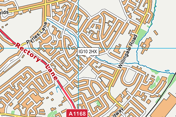 IG10 2HX map - OS VectorMap District (Ordnance Survey) IG10 2HX map - OS VectorMap District (Ordnance Survey)