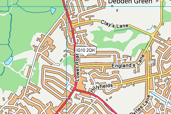 IG10 2QH map - OS VectorMap District (Ordnance Survey) IG10 2QH map - OS VectorMap District (Ordnance Survey)