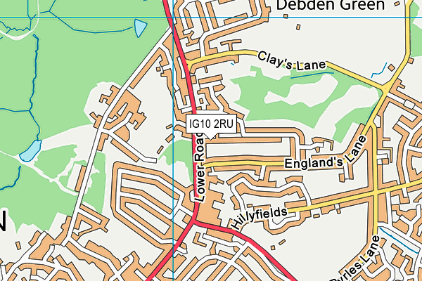 IG10 2RU map - OS VectorMap District (Ordnance Survey) IG10 2RU map - OS VectorMap District (Ordnance Survey)