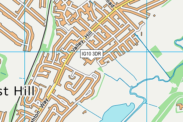 IG10 3DR map - OS VectorMap District (Ordnance Survey) IG10 3DR map - OS VectorMap District (Ordnance Survey)