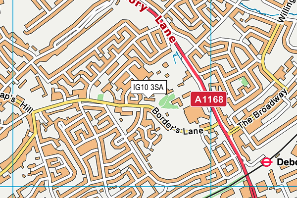 IG10 3SA map - OS VectorMap District (Ordnance Survey) IG10 3SA map - OS VectorMap District (Ordnance Survey)