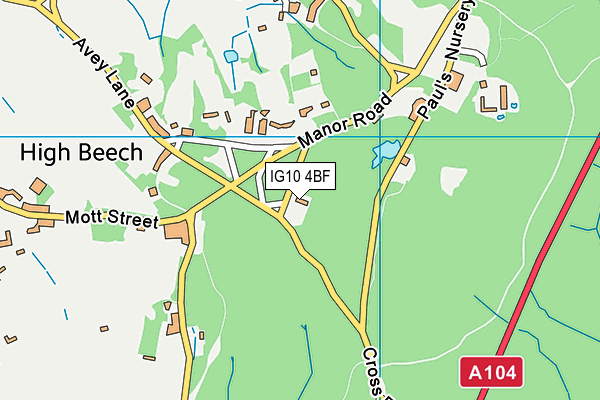 IG10 4BF map - OS VectorMap District (Ordnance Survey) IG10 4BF map - OS VectorMap District (Ordnance Survey)