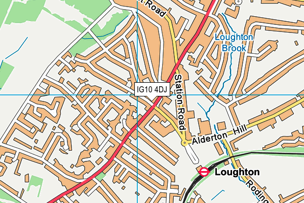 IG10 4DJ map - OS VectorMap District (Ordnance Survey) IG10 4DJ map - OS VectorMap District (Ordnance Survey)