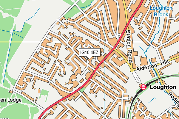 IG10 4EZ map - OS VectorMap District (Ordnance Survey) IG10 4EZ map - OS VectorMap District (Ordnance Survey)