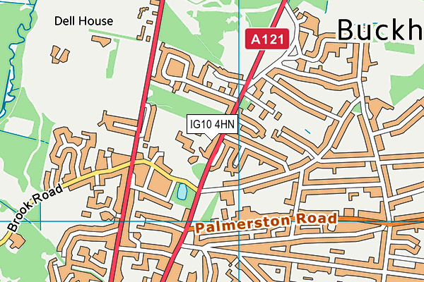 IG10 4HN map - OS VectorMap District (Ordnance Survey) IG10 4HN map - OS VectorMap District (Ordnance Survey)