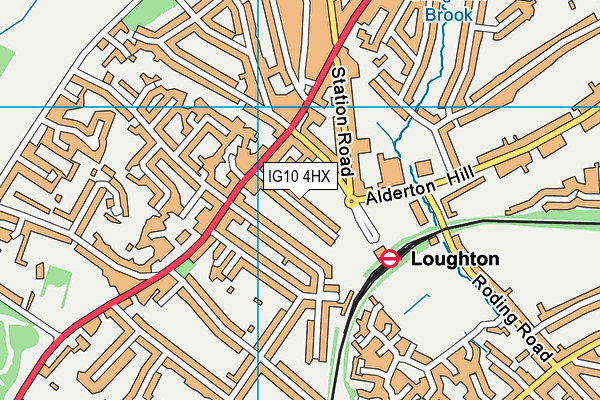 IG10 4HX map - OS VectorMap District (Ordnance Survey)