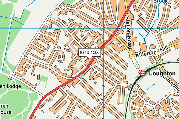 IG10 4QX map - OS VectorMap District (Ordnance Survey) IG10 4QX map - OS VectorMap District (Ordnance Survey)
