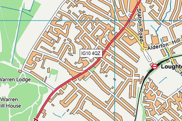IG10 4QZ map - OS VectorMap District (Ordnance Survey)