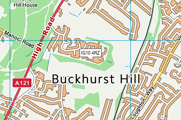 IG10 4RZ map - OS VectorMap District (Ordnance Survey) IG10 4RZ map - OS VectorMap District (Ordnance Survey)