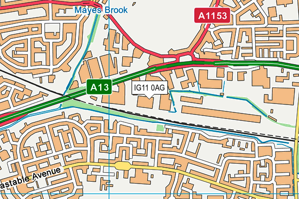 IG11 0AG map - OS VectorMap District (Ordnance Survey) IG11 0AG map - OS VectorMap District (Ordnance Survey)