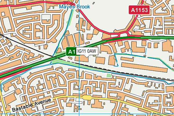 IG11 0AW map - OS VectorMap District (Ordnance Survey) IG11 0AW map - OS VectorMap District (Ordnance Survey)