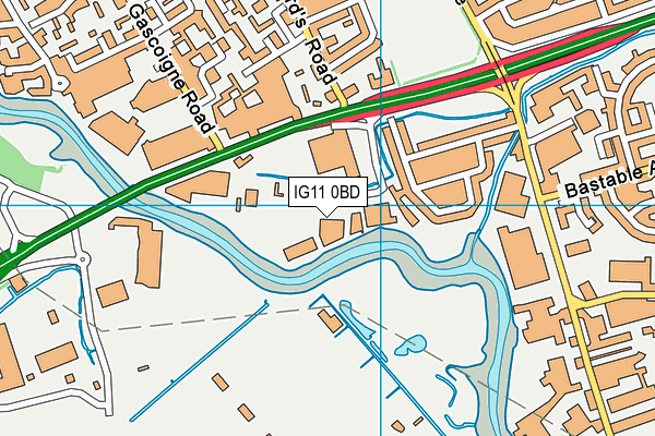 IG11 0BD map - OS VectorMap District (Ordnance Survey) IG11 0BD map - OS VectorMap District (Ordnance Survey)