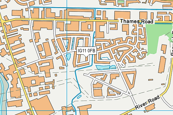 IG11 0FB map - OS VectorMap District (Ordnance Survey) IG11 0FB map - OS VectorMap District (Ordnance Survey)