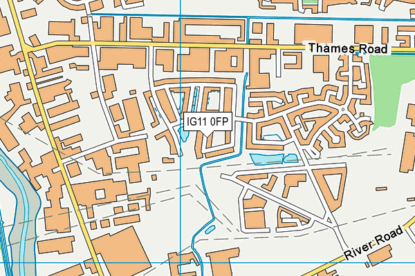 IG11 0FP map - OS VectorMap District (Ordnance Survey) IG11 0FP map - OS VectorMap District (Ordnance Survey)