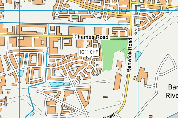 IG11 0HF map - OS VectorMap District (Ordnance Survey) IG11 0HF map - OS VectorMap District (Ordnance Survey)