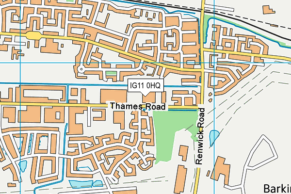 IG11 0HQ map - OS VectorMap District (Ordnance Survey) IG11 0HQ map - OS VectorMap District (Ordnance Survey)