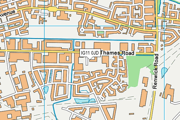IG11 0JD map - OS VectorMap District (Ordnance Survey) IG11 0JD map - OS VectorMap District (Ordnance Survey)