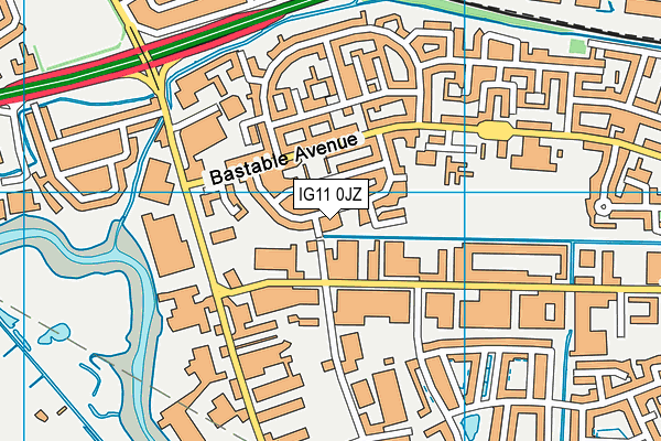 IG11 0JZ map - OS VectorMap District (Ordnance Survey) IG11 0JZ map - OS VectorMap District (Ordnance Survey)