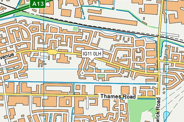 IG11 0LH map - OS VectorMap District (Ordnance Survey) IG11 0LH map - OS VectorMap District (Ordnance Survey)