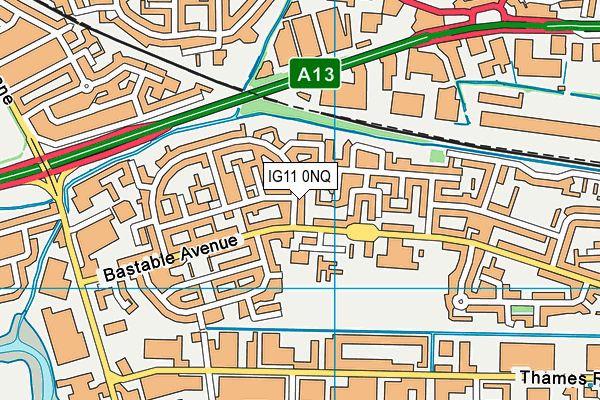IG11 0NQ map - OS VectorMap District (Ordnance Survey) IG11 0NQ map - OS VectorMap District (Ordnance Survey)