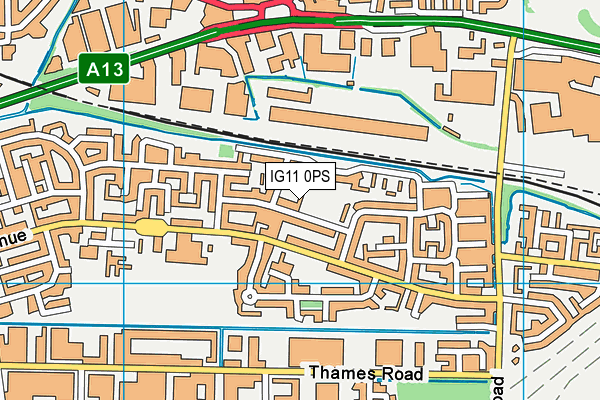IG11 0PS map - OS VectorMap District (Ordnance Survey) IG11 0PS map - OS VectorMap District (Ordnance Survey)